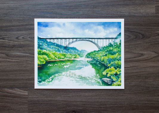 14 x 11 Print of New River Gorge Bridge in Summer