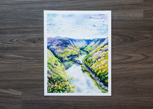 11" x 14" Hawks Nest State Park Overlook Print