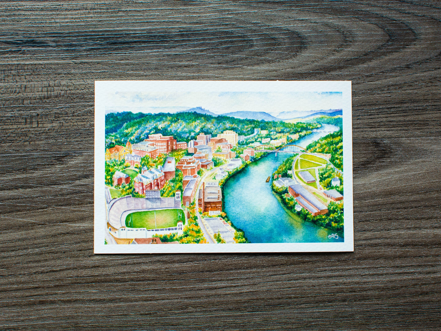 6" x 4" Print of Aerial View of Old Morgantown