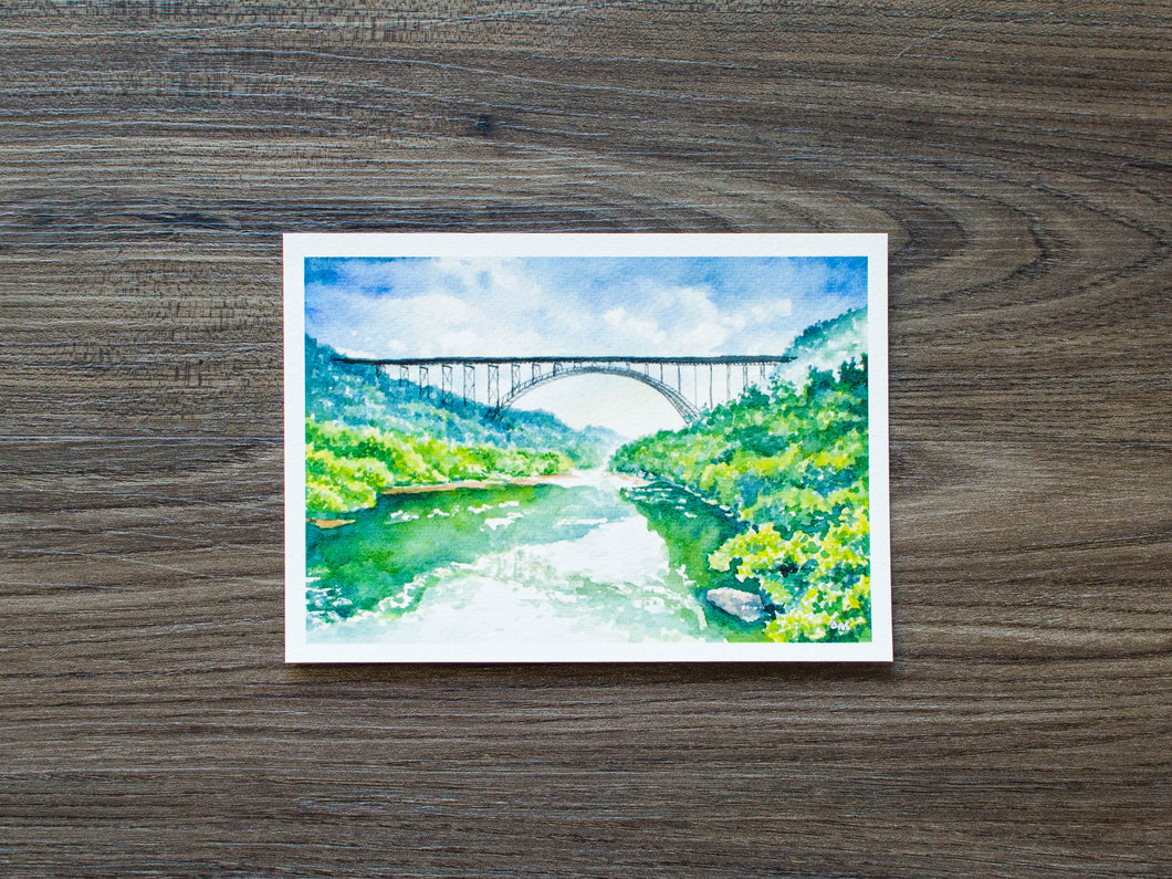 7 x 5 Print of New River Gorge Bridge in Summer