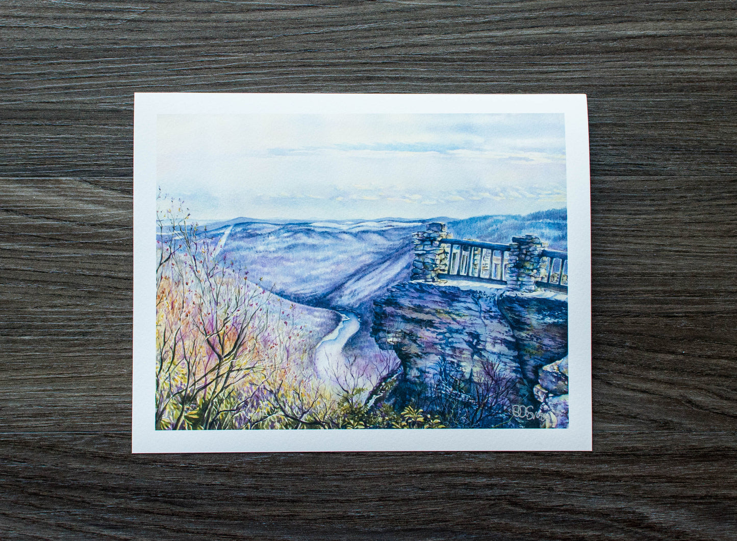 10" x 8" Print of Coopers Rock Overlook in Winter