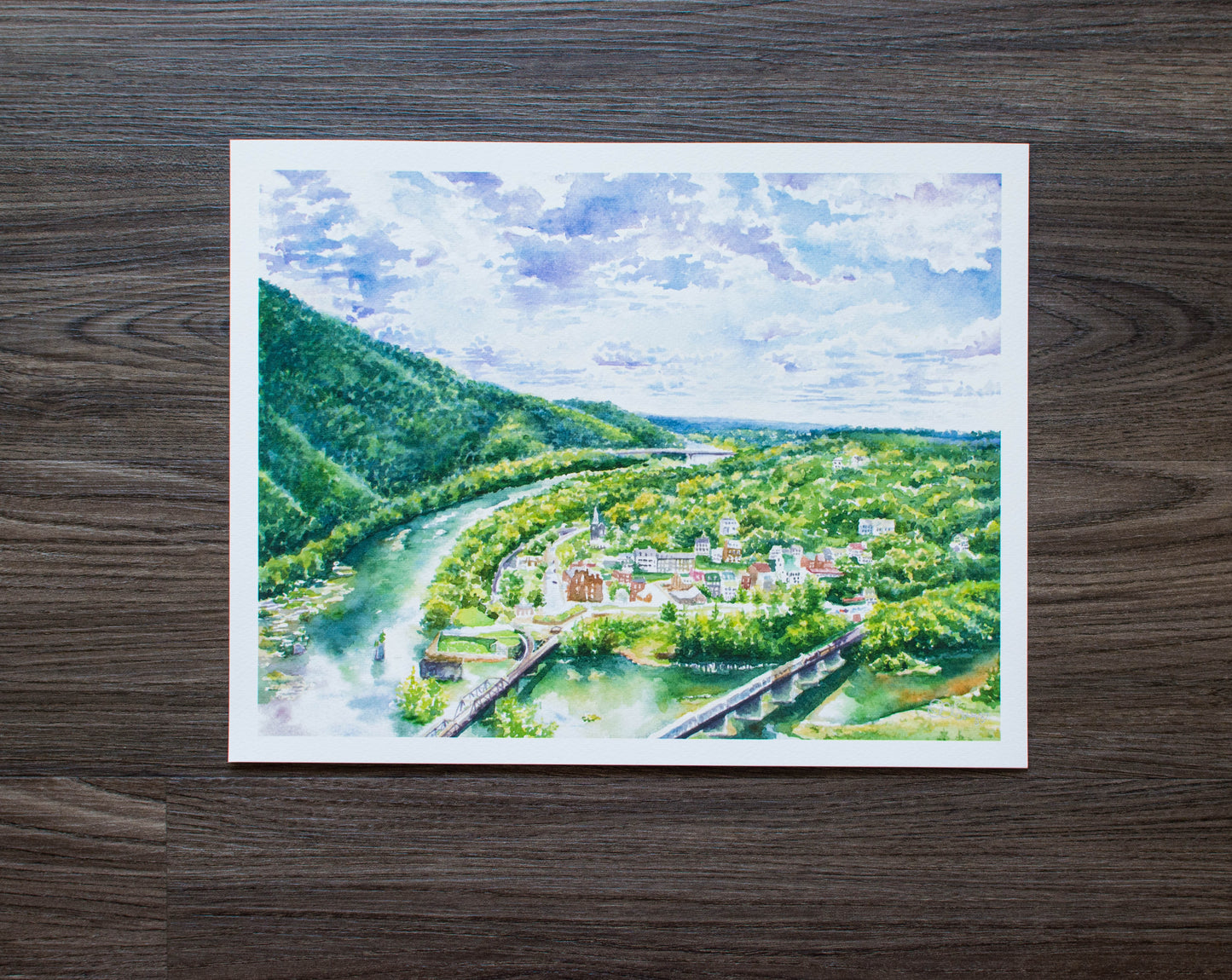 14" x 11" Print of View of Harpers Ferry