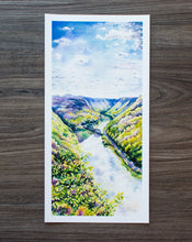 Load image into Gallery viewer, 7.5&quot; x 15&quot; Hawks Nest State Park Overlook Vertical Panoramic Print
