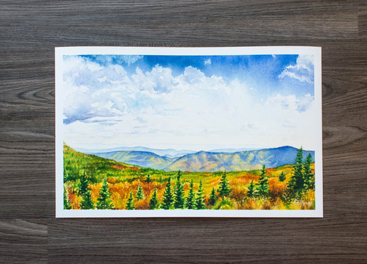 17" x 11" Print of Dolly Sods Autumn Panorama