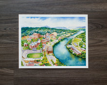 Load image into Gallery viewer, 14&quot; x 11&quot; Print of Aerial View of Old Morgantown
