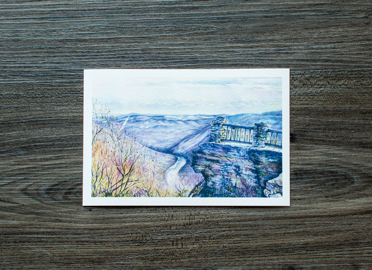 6" x 4" Print of Coopers Rock Overlook in Winter