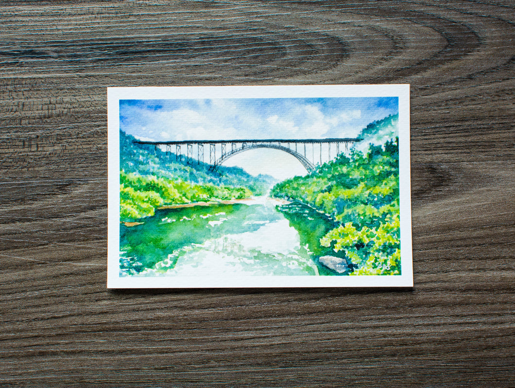 6 x 4 Print of New River Gorge Bridge in Summer