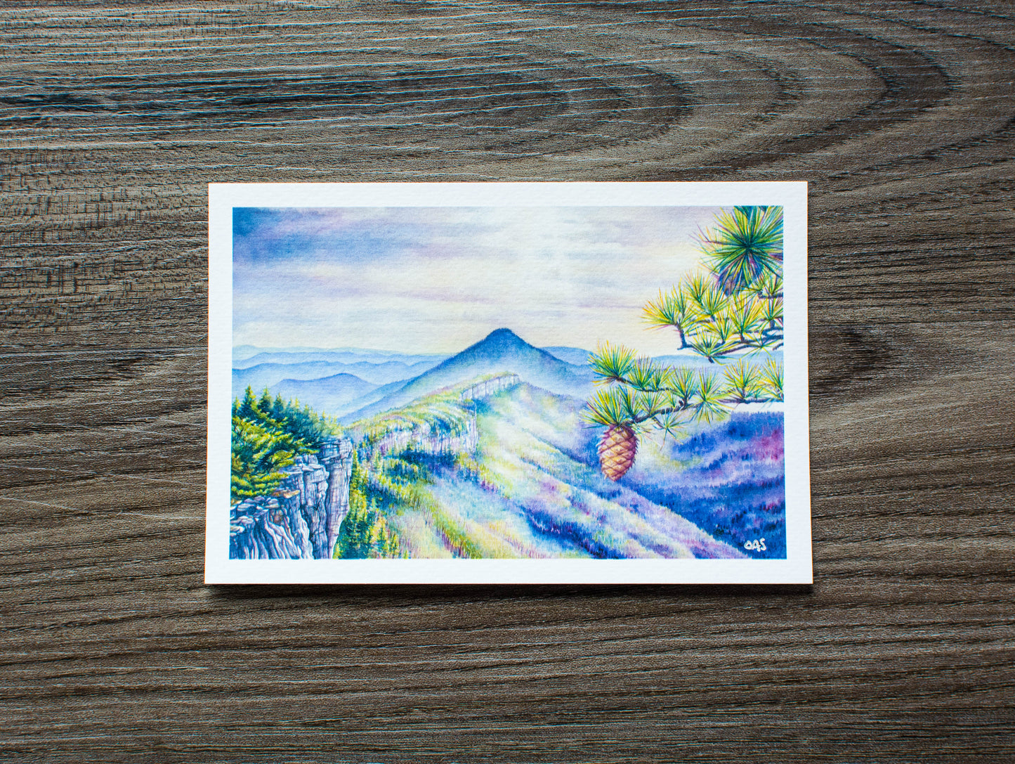 6" x 4" Print of North Fork Mountain, View from Chimney Top