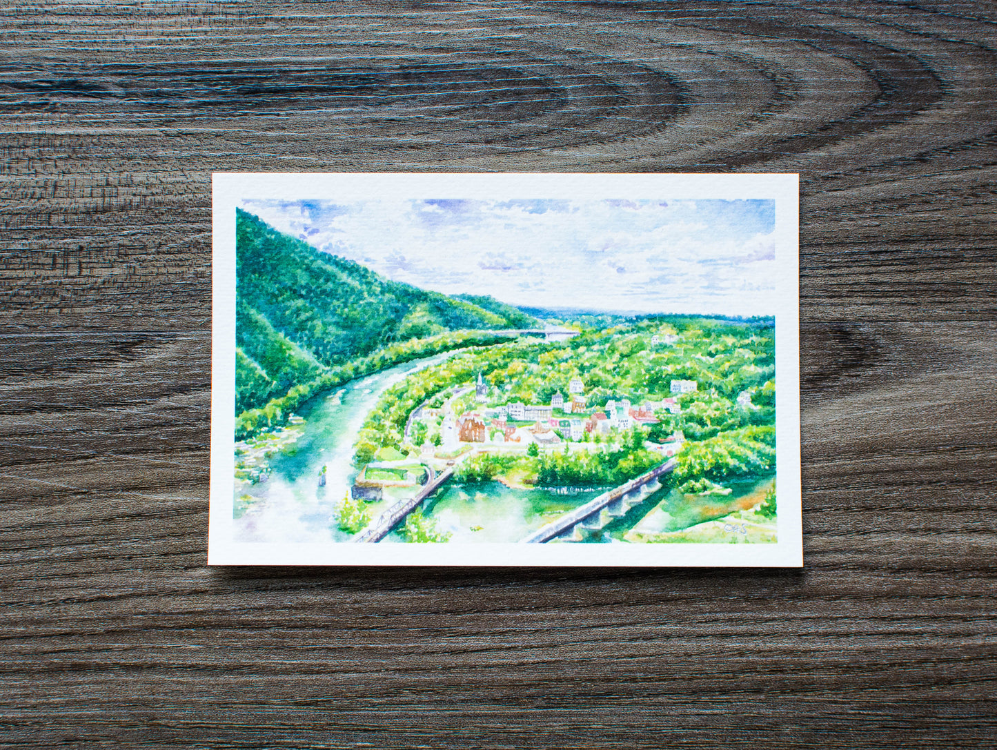 6" x 4" Print of View of Harpers Ferry