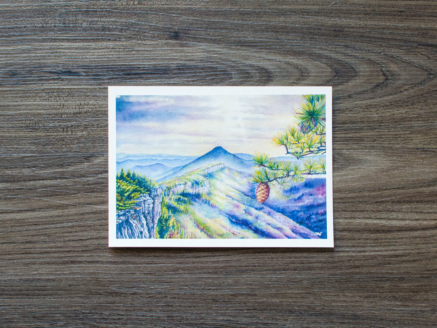 7" x 5" Print of North Fork Mountain, View from Chimney Top