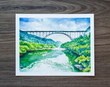 Load image into Gallery viewer, 10 x 8 Print of New River Gorge Bridge in Summer
