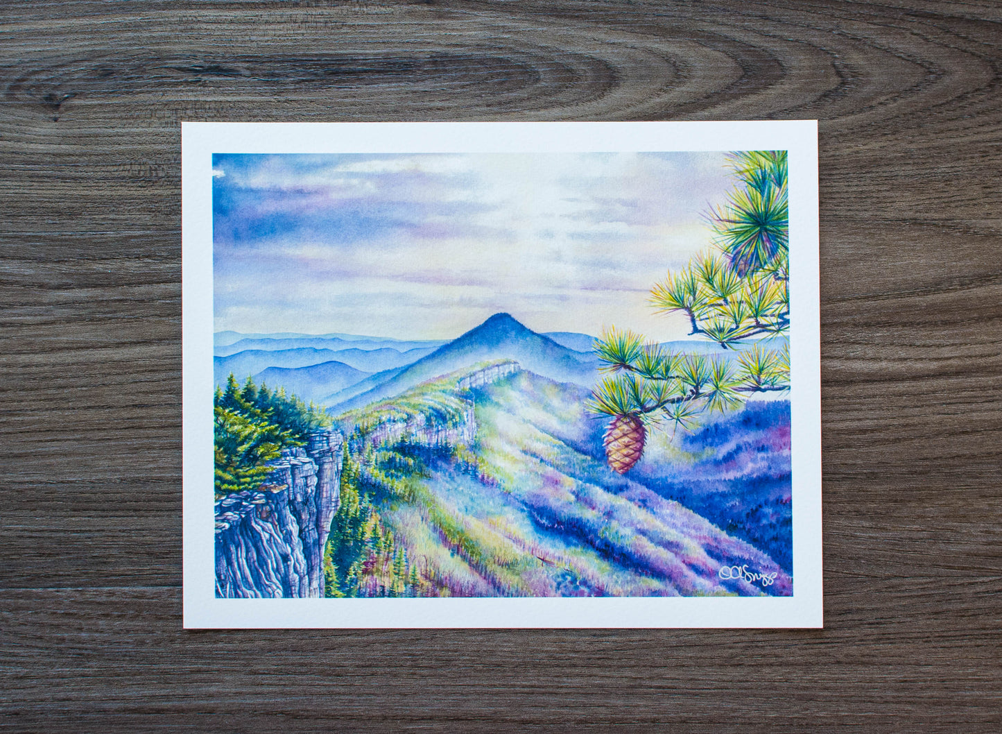 10" x 8" Print of North Fork Mountain, View from Chimney Top