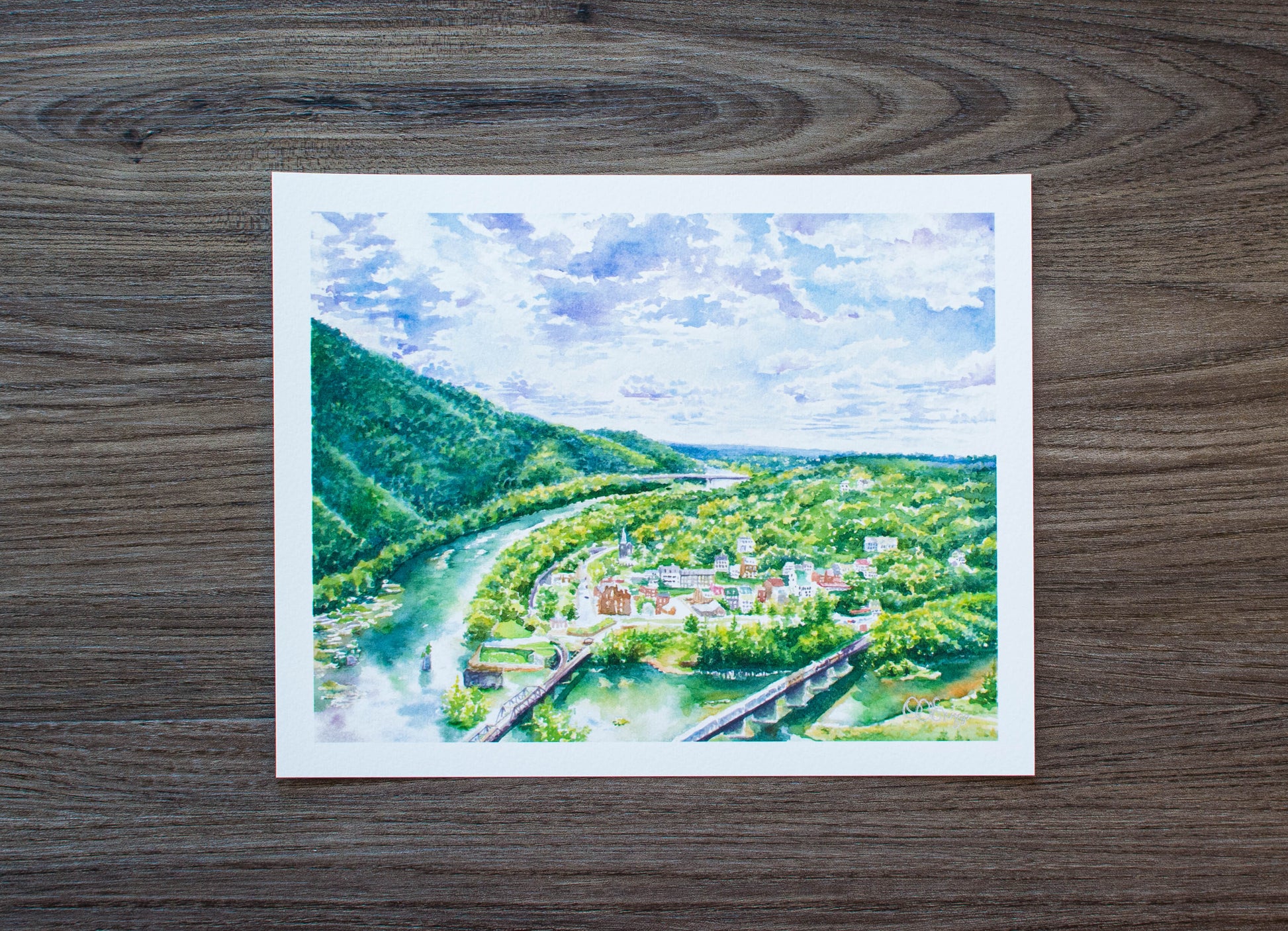 10" x 8" Print of View of Harpers Ferry