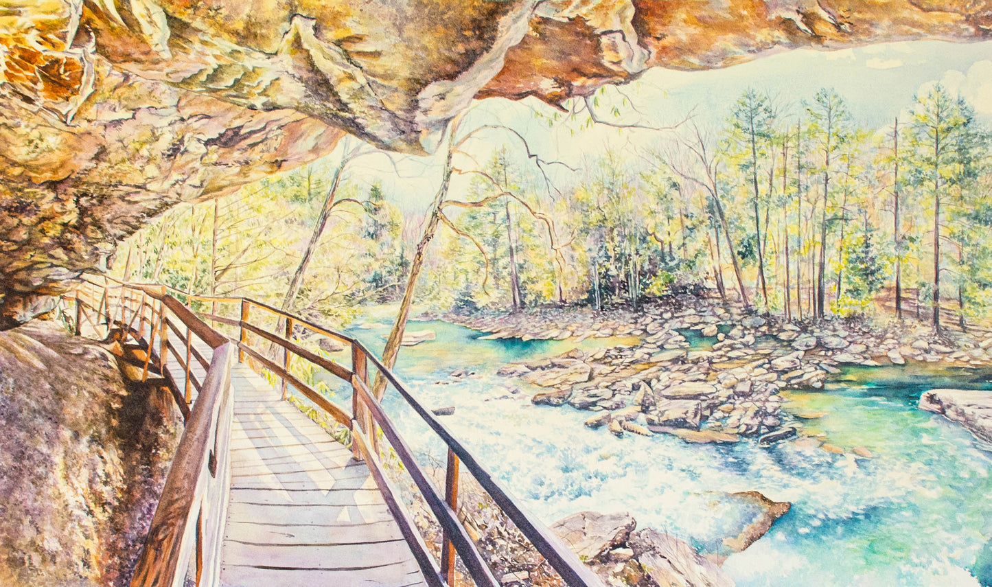 Detail crop of Audra State Park painting