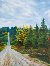 Load image into Gallery viewer, Detail closeup of right side of Canvas Print of Dolly Sods Roadway
