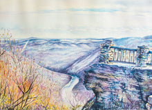 Load image into Gallery viewer, Coopers Rock Overlook in Winter detail crop
